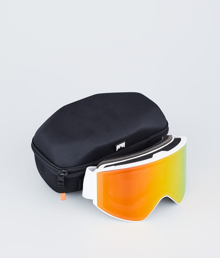 Montec Scope Ski Goggles White/Ruby Red Mirror, Image 4 of 6