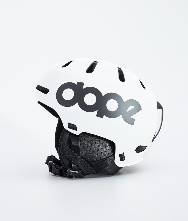 Dope Macon 2.0 Ski Helmet Classic Matte White w/ Black, Image 2 of 8