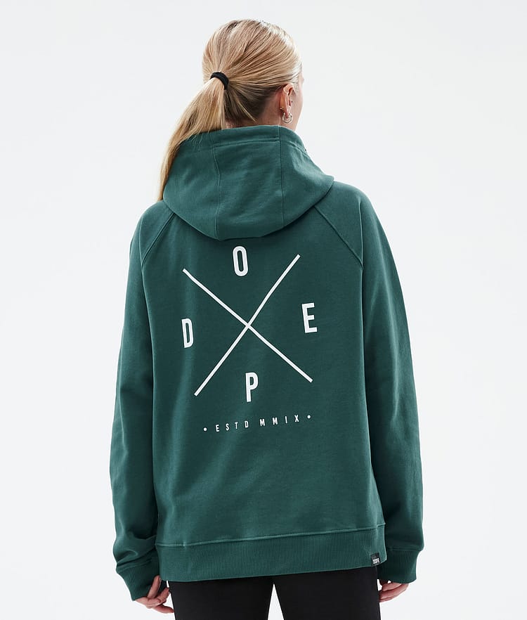 Dope Common W Hoodie Women 2X-Up Bottle Green, Image 2 of 7