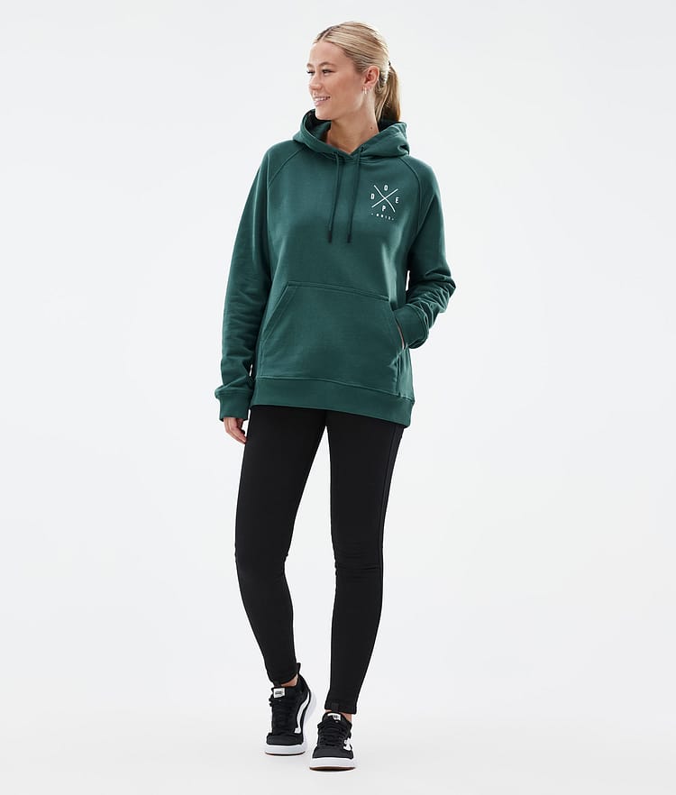 Dope Common W Hoodie Women 2X-Up Bottle Green, Image 5 of 7