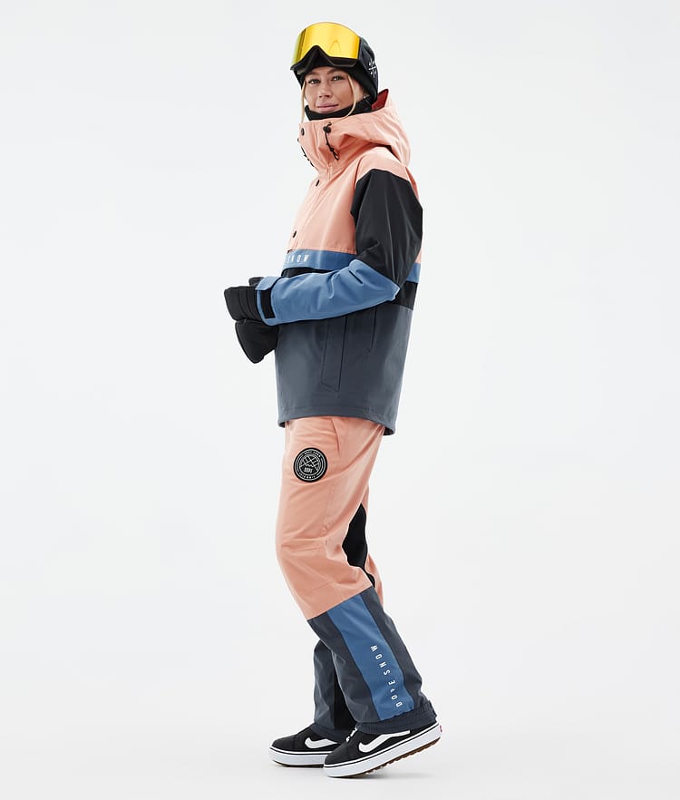 Dope Legacy Track W Snowboard Jacket Women Faded Peach/Blue Steel/Black/Metal Blue, Image 3 of 8
