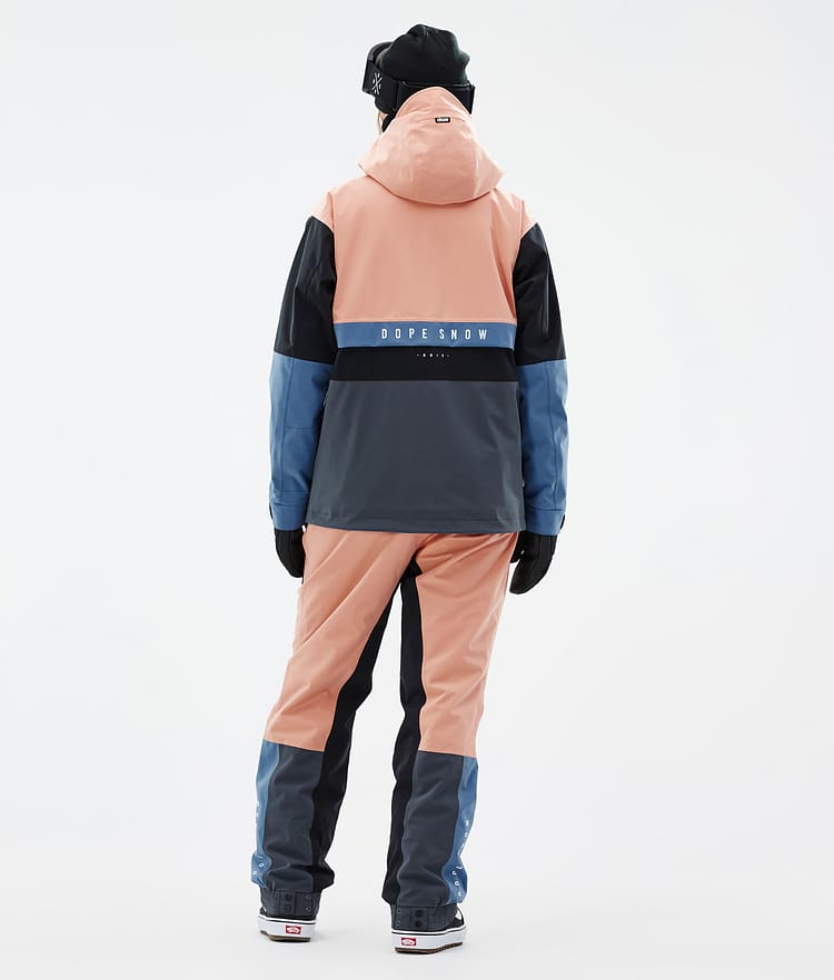 Dope Legacy Track W Snowboard Jacket Women Faded Peach/Blue Steel/Black/Metal Blue, Image 4 of 8