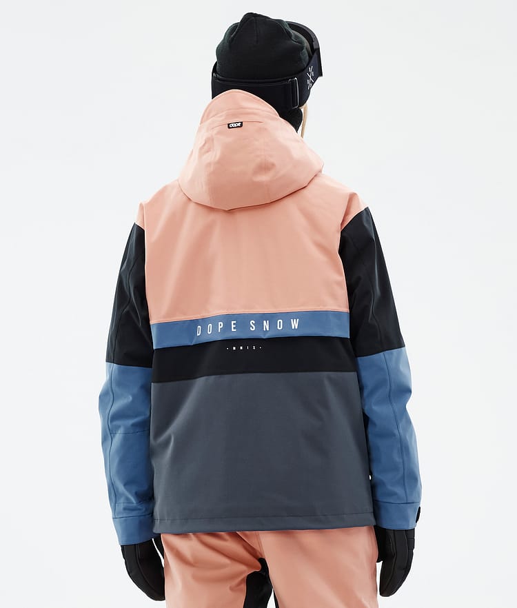 Dope Legacy Track W Snowboard Jacket Women Faded Peach/Blue Steel/Black/Metal Blue, Image 6 of 8