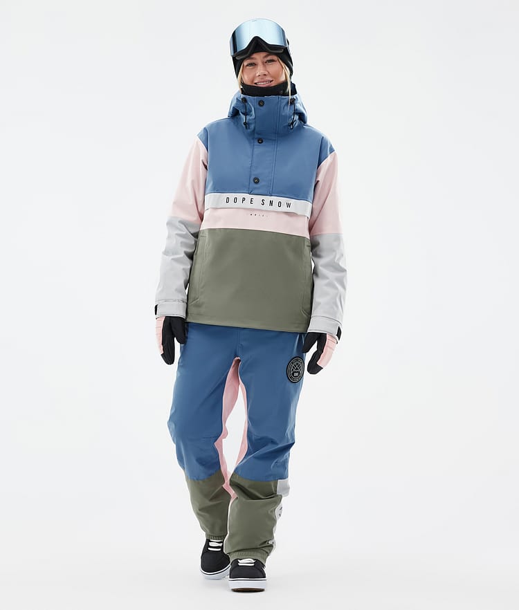 Dope Legacy Track W Giacca Snowboard Donna Blue Steel/Light Grey/Soft Pink/Greenish, Image 2 of 8