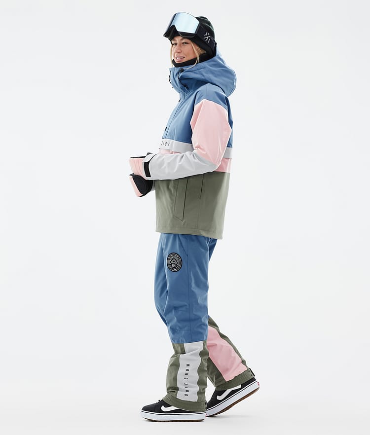 Dope Legacy Track W Giacca Snowboard Donna Blue Steel/Light Grey/Soft Pink/Greenish, Image 3 of 8