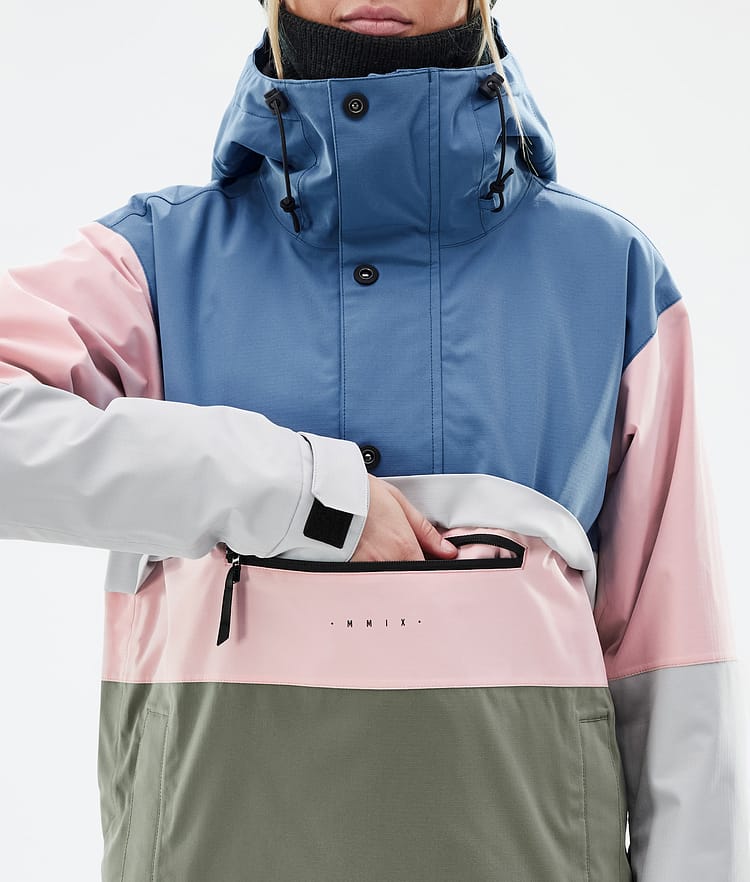 Dope Legacy Track W Giacca Snowboard Donna Blue Steel/Light Grey/Soft Pink/Greenish, Image 8 of 8
