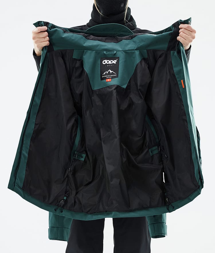 Dope Zenith W Ski jas Dames Bottle Green, Image 10 of 10