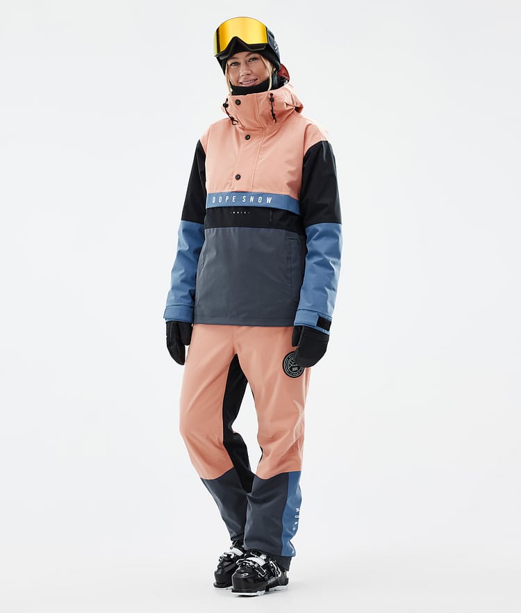 Dope Blizzard Track W Ski Pants Women Faded Peach/Blue Steel/Black/Metal Blue, Image 2 of 5