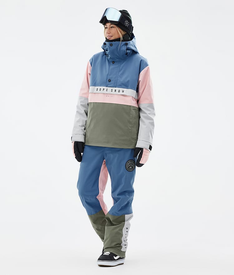 Dope Blizzard Track W Snowboard Broek Dames Blue Steel/Light Grey/Soft Pink/Greenish, Image 2 of 5