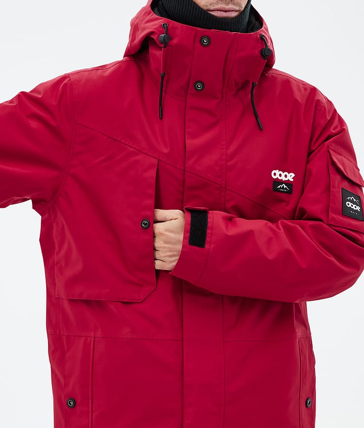 Dope Adept Snowboard Jacket Men Deep Red Renewed, Image 8 of 9