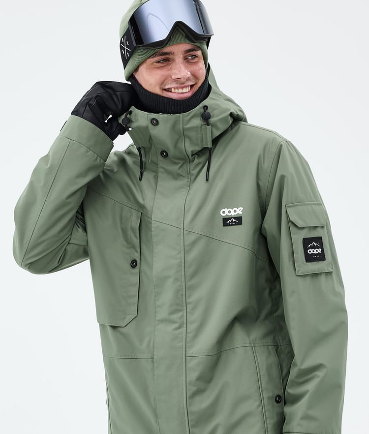 Dope Adept Snowboard Jacket Men Moss Green Renewed, Image 2 of 10