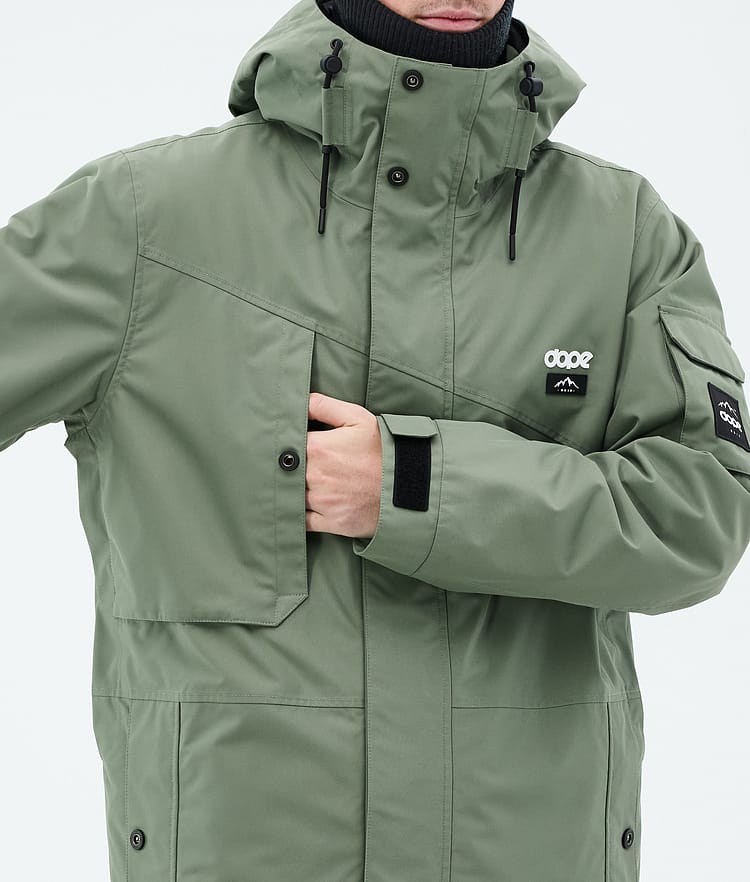 Dope Adept Snowboard Jacket Men Moss Green Renewed, Image 9 of 10