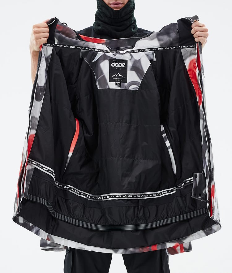 Dope Adept Giacca Sci Uomo Spray Black Red, Image 9 of 9