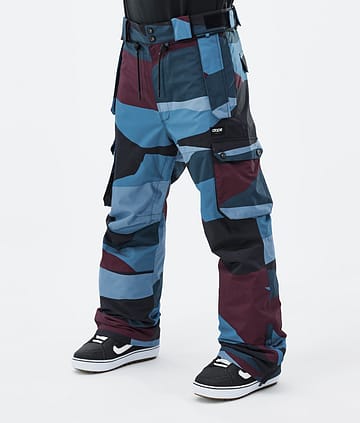 Dope Iconic Snowboard Pants Shards Burgundy Blue