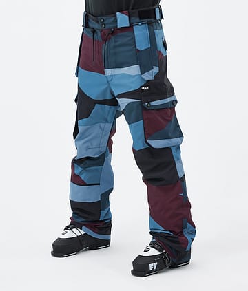Dope Iconic Ski Pants Shards Burgundy Blue