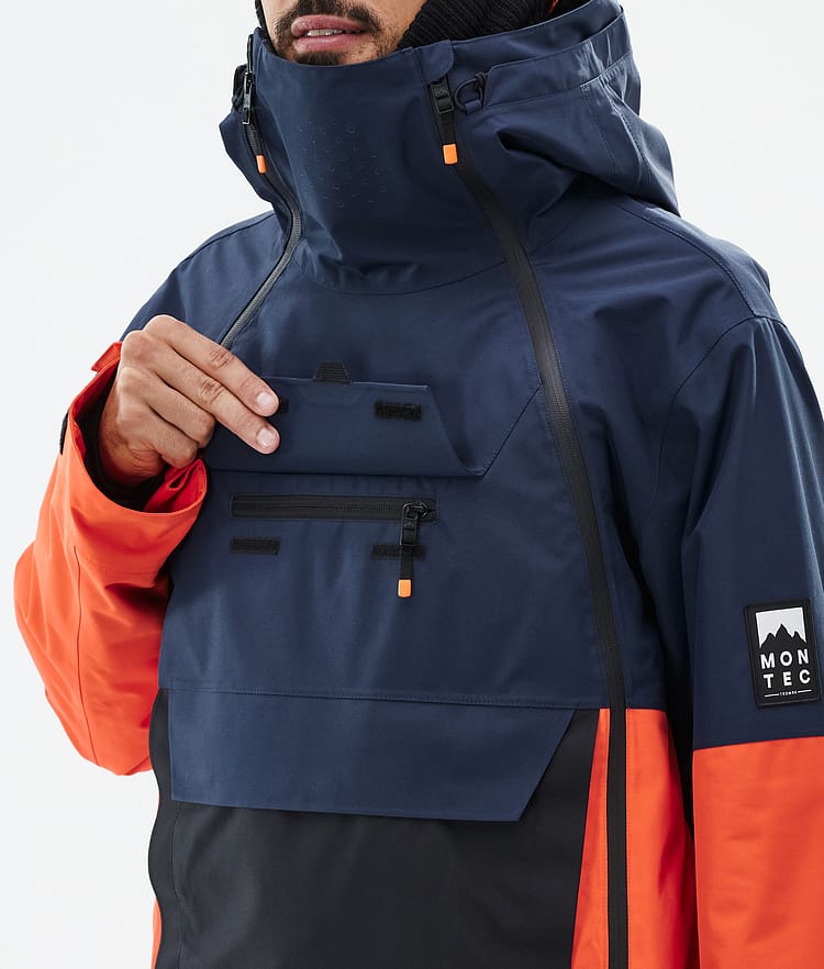 Montec Doom Laskettelutakki Miehet Dark Blue/Black/Orange, Image 10 of 11