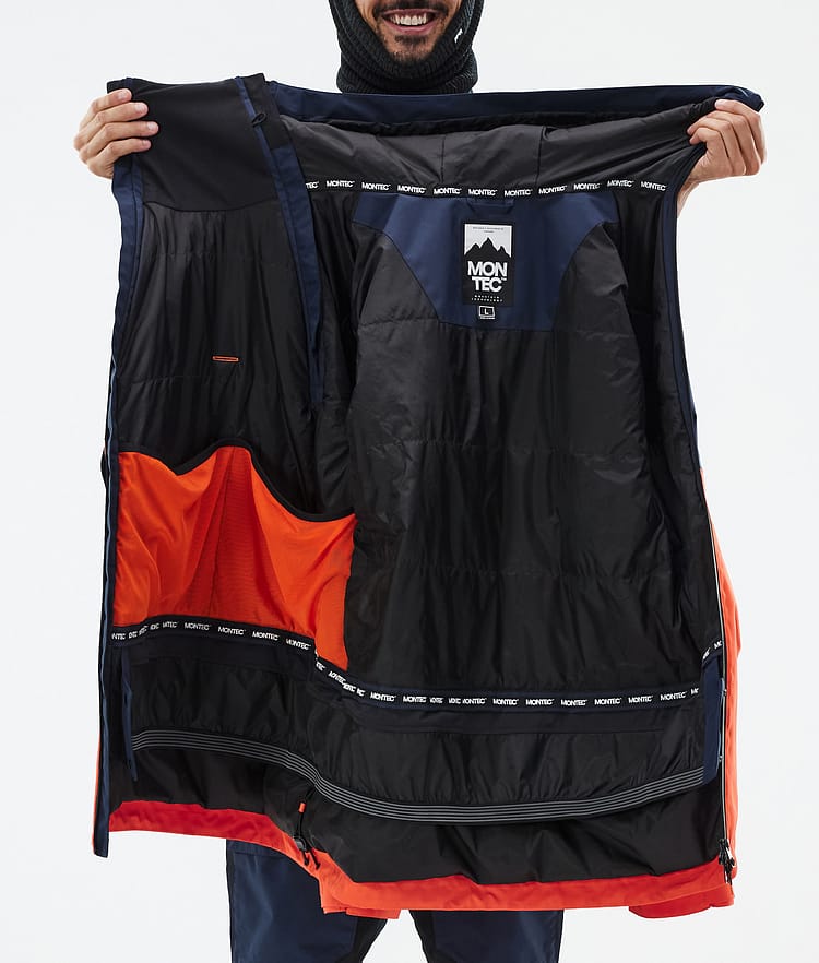 Montec Doom Laskettelutakki Miehet Dark Blue/Black/Orange, Image 11 of 11