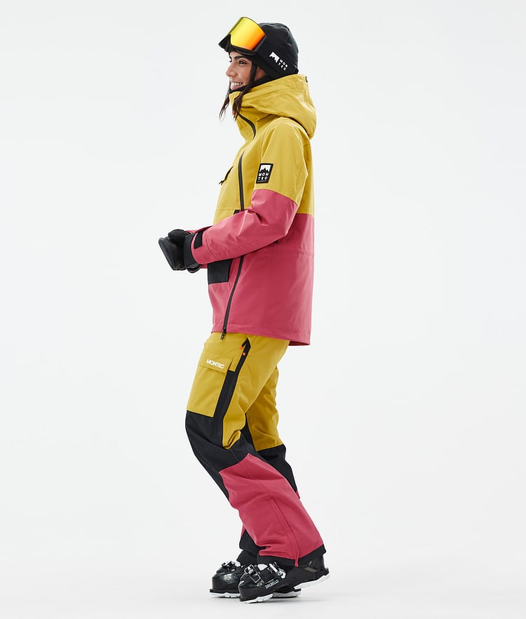 Montec Doom W Ski jas Dames Yellow/Black/Light Red, Image 3 of 10