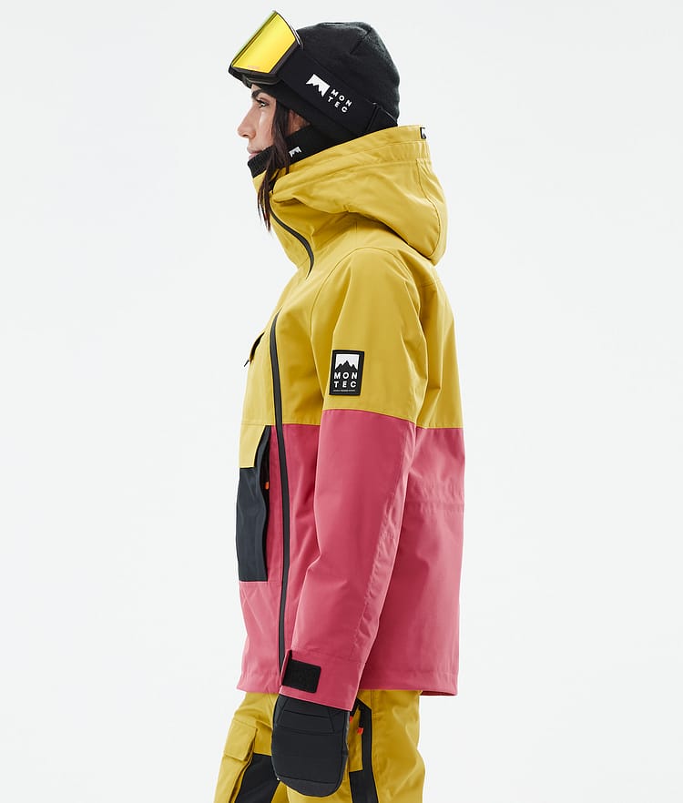 Montec Doom W Snowboard Jacket Women Yellow/Black/Light Red, Image 5 of 10