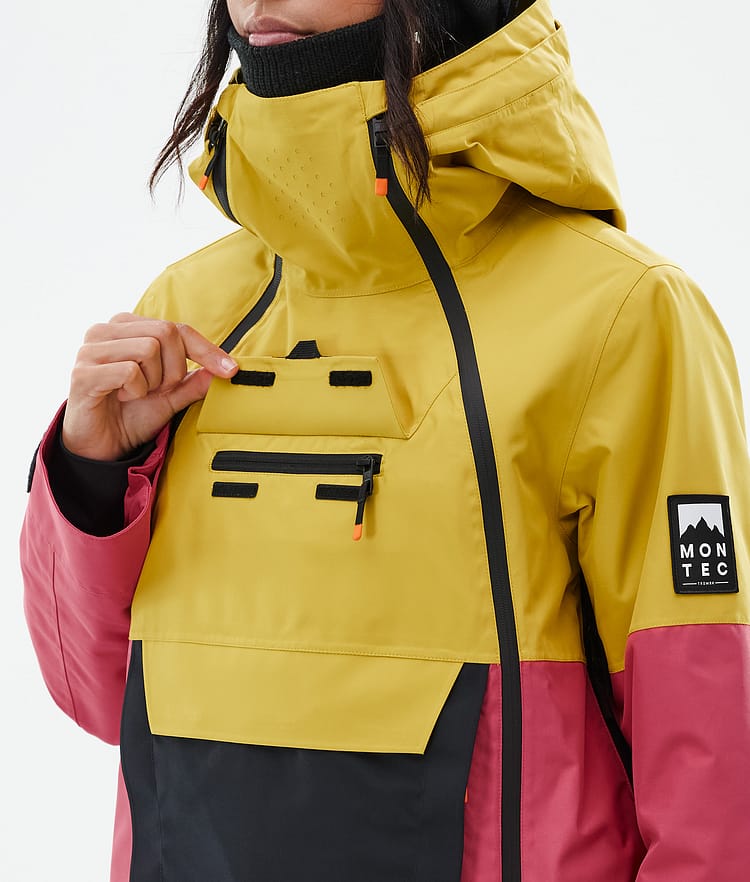 Montec Doom W Ski jas Dames Yellow/Black/Light Red, Image 9 of 10