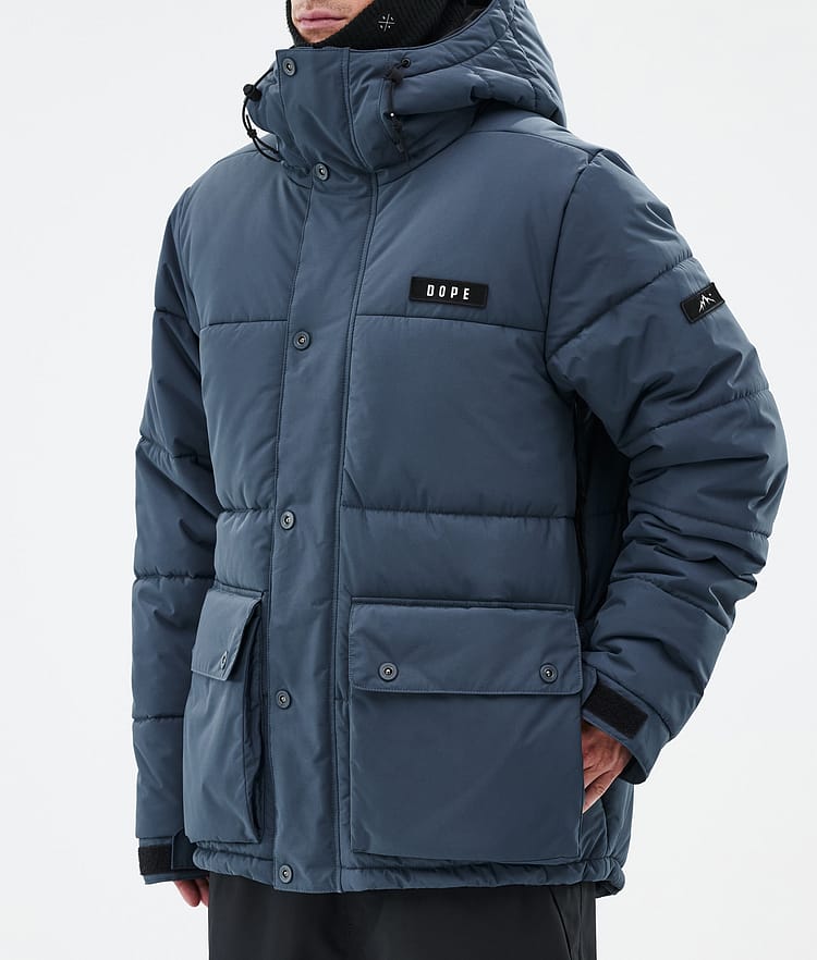 Dope Puffer Full Zip 24 Snowboard Jacket Men Metal Blue, Image 7 of 9