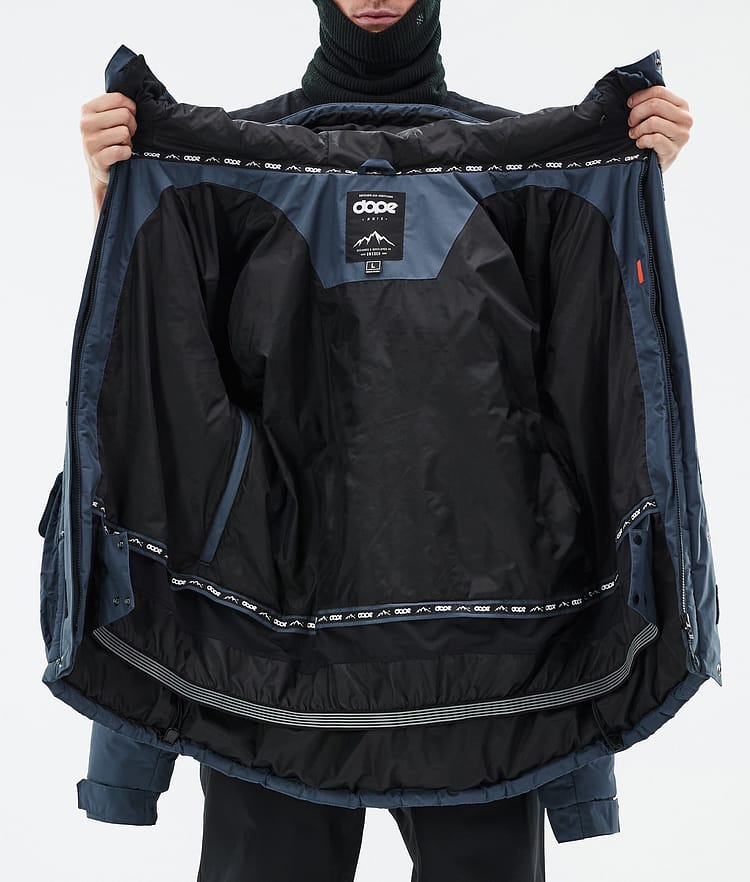 Dope Puffer Full Zip 24 Snowboard Jacket Men Metal Blue, Image 9 of 9
