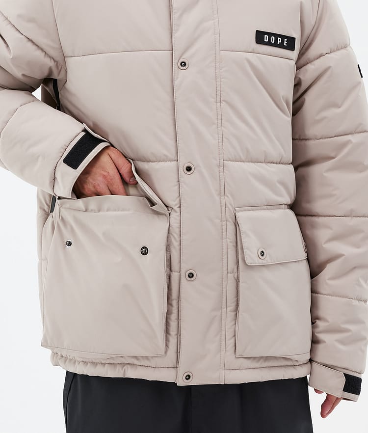 Dope Puffer Full Zip 24 Snowboardjacka Herr Sand Renewed, Image 8 of 9