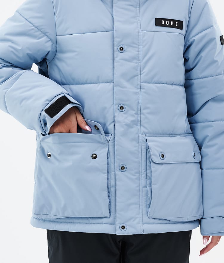Dope Puffer W Full Zip 24 Snowboard Jacket Women Light Blue Renewed, Image 8 of 9