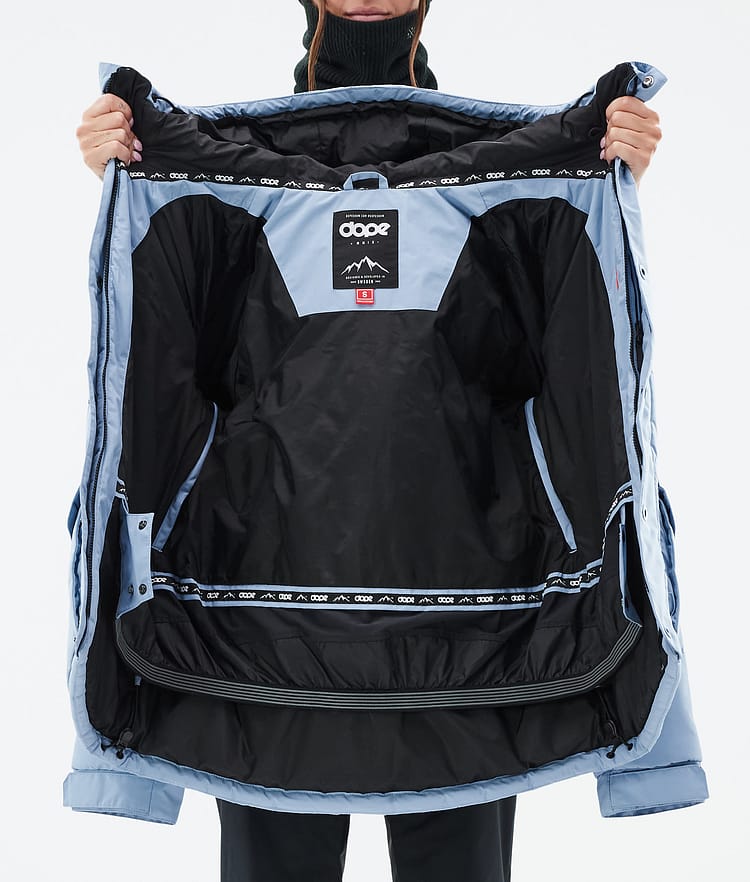 Dope Puffer W Full Zip 24 Snowboard Jacket Women Light Blue Renewed, Image 9 of 9