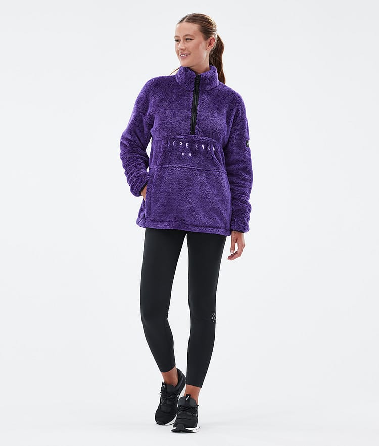 Dope Pile W Fleece Sweater Women Vivid Purple Renewed, Image 3 of 7