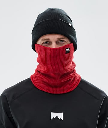 Montec Classic Knitted Facemask Deep Red