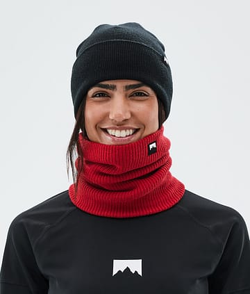 Montec Classic Knitted Facemask Deep Red