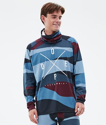 Dope Snuggle Base Layer Top Shards Burgundy Blue