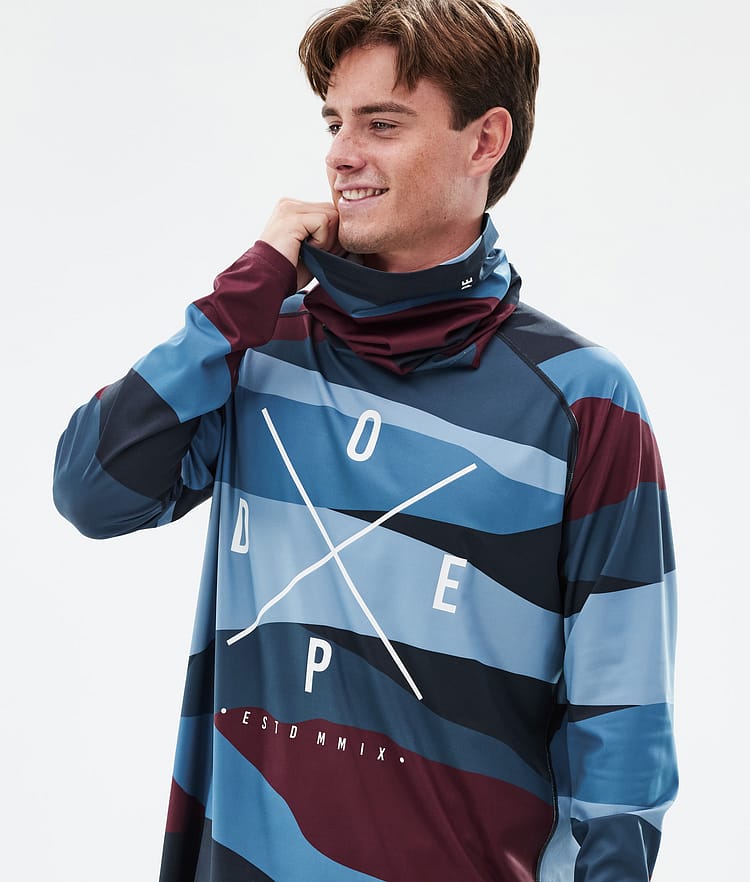 Dope Snuggle Underställströja Herr 2X-Up Shards Burgundy Blue, Image 2 of 7