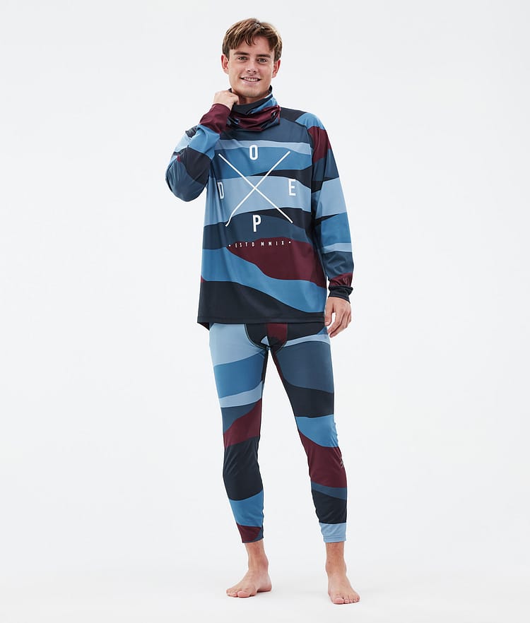 Dope Snuggle Underställströja Herr 2X-Up Shards Burgundy Blue, Image 3 of 7
