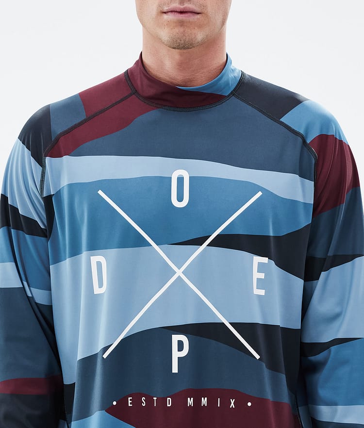 Dope Snuggle Underställströja Herr 2X-Up Shards Burgundy Blue, Image 6 of 7