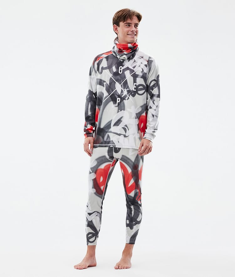 Dope Snuggle Top Termiczny Mężczyźni 2X-Up Spray Black Red, Image 3 of 7