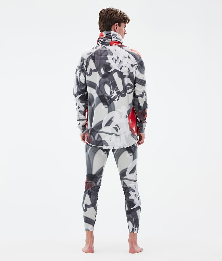 Dope Snuggle Top Termiczny Mężczyźni 2X-Up Spray Black Red, Image 4 of 7