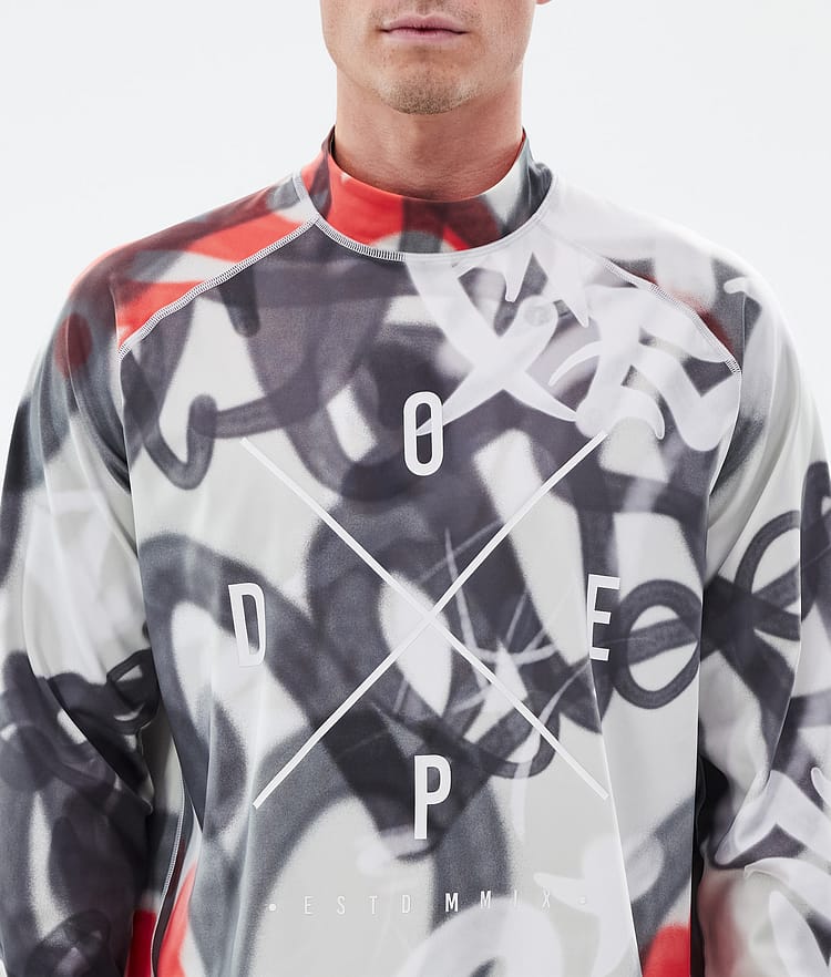 Dope Snuggle Top Termiczny Mężczyźni 2X-Up Spray Black Red, Image 6 of 7