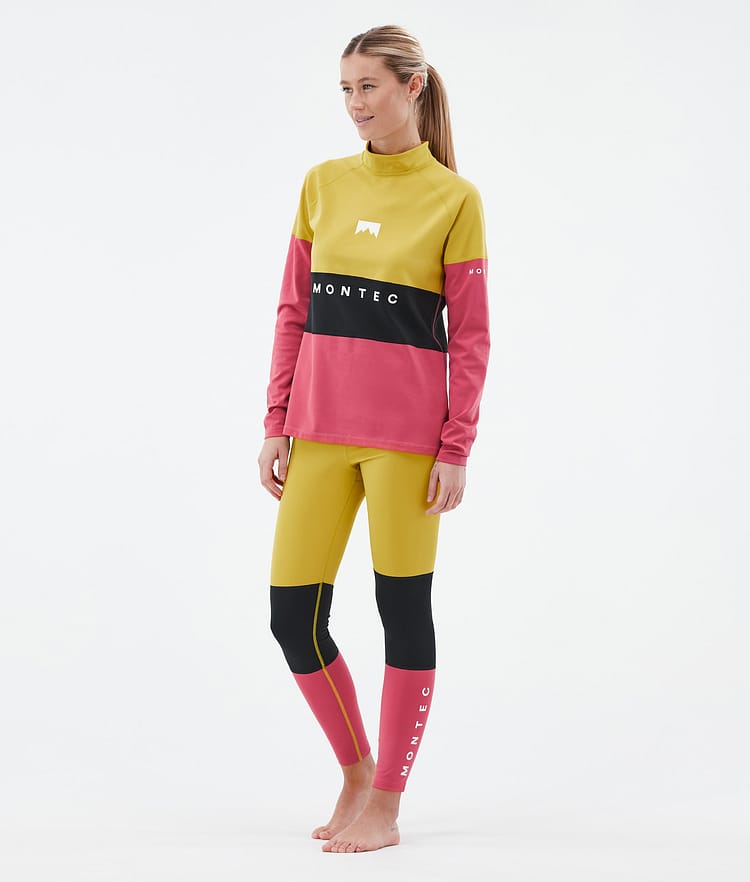 Alpha W Base Layer Top Women Yellow/Black/Light Red, Image 3 of 5