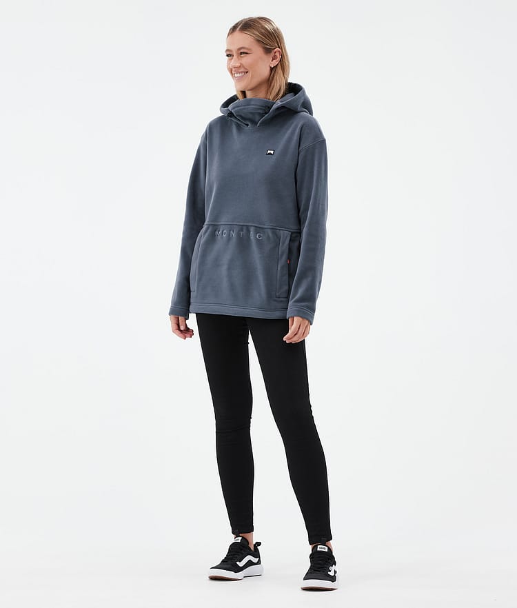 Montec Delta W Fleece Hoodie Women Metal Blue, Image 3 of 7