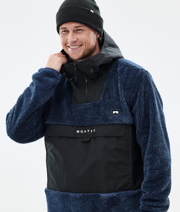 Lima Fleece Hoodie Men Dark Blue/Black, Image 2 of 8