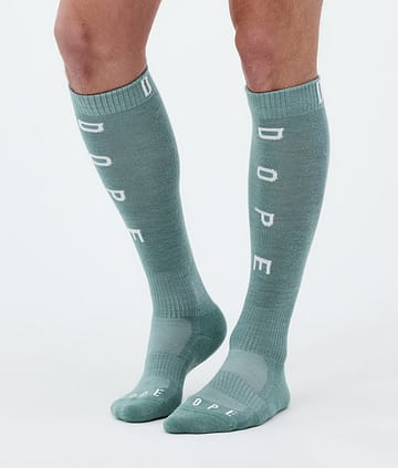 Dope Essential Ski Socks Faded Green
