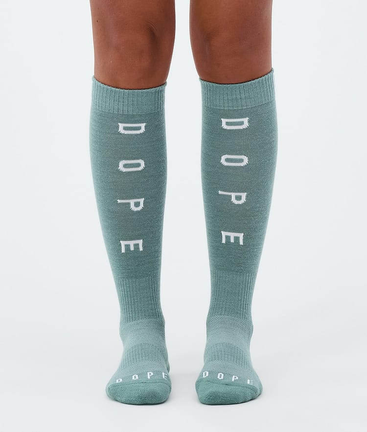 Dope Essential Ski Socks Faded Green, Image 2 of 3