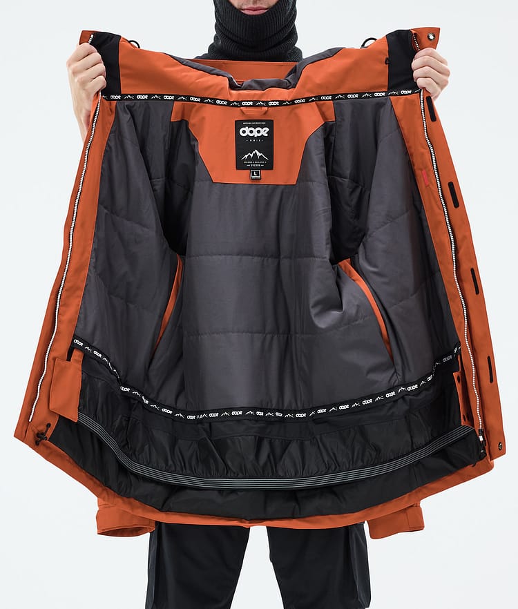 Dope Adept Snowboard Jacket Men Burned Orange, Image 9 of 9