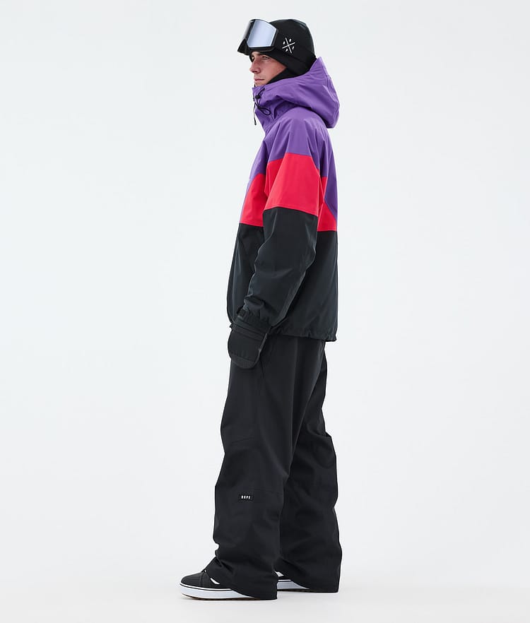 Dope Spartan Snowboard Jacket Men Sport Vivid Purple/Red/Black Renewed, Image 3 of 8