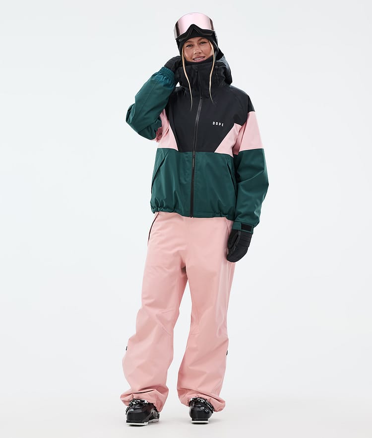 Dope Spartan W Ski Jacket Women Sport Black/Soft Pink/Bottle Green, Image 2 of 8