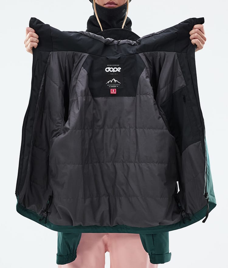 Dope Spartan W Snowboard Jacket Women Sport Black/Soft Pink/Bottle Green Renewed, Image 8 of 8
