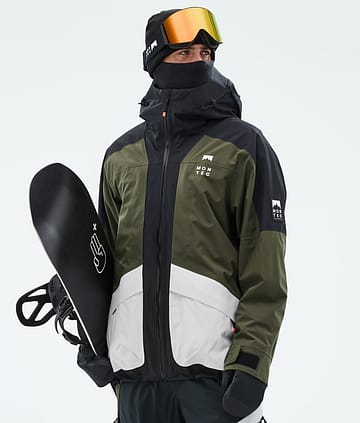 Montec Morpheus Snowboard Jacket Black/Olive Green/Light Grey