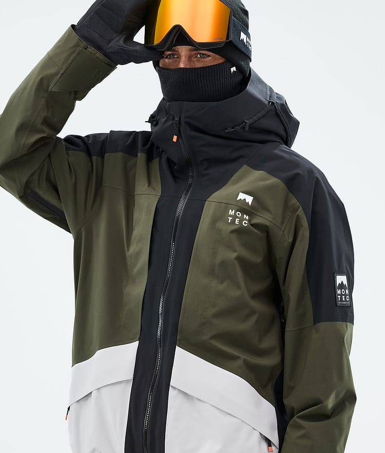 Montec Morpheus Snowboard Jacket Men Black/Olive Green/Light Grey, Image 2 of 10